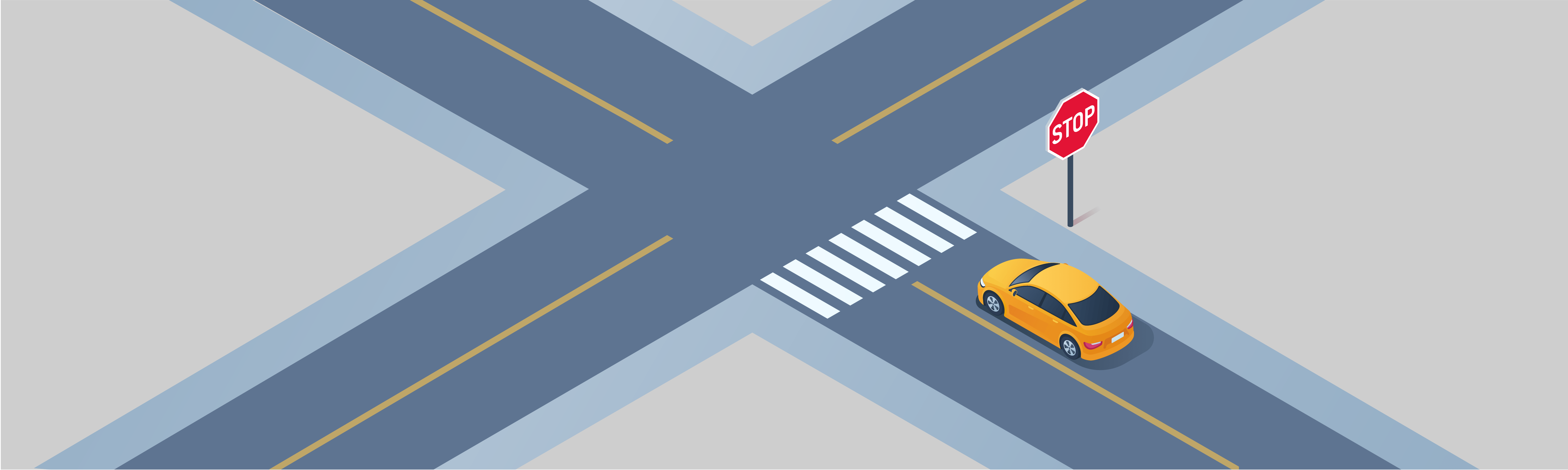 Intersections - Où devez-vous arrêter votre véhicule sur un passage pour piétons marqué d'une ligne d'arrêt ?