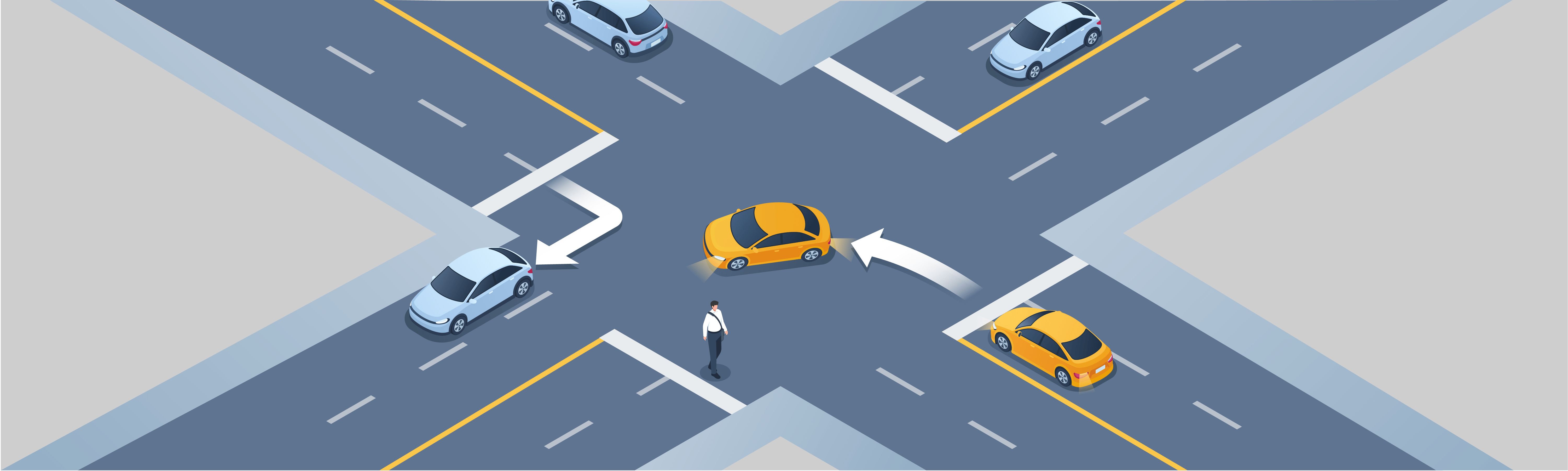 Intersections - Lorsque vous tournez à gauche à une intersection, vous devez céder le passage à :