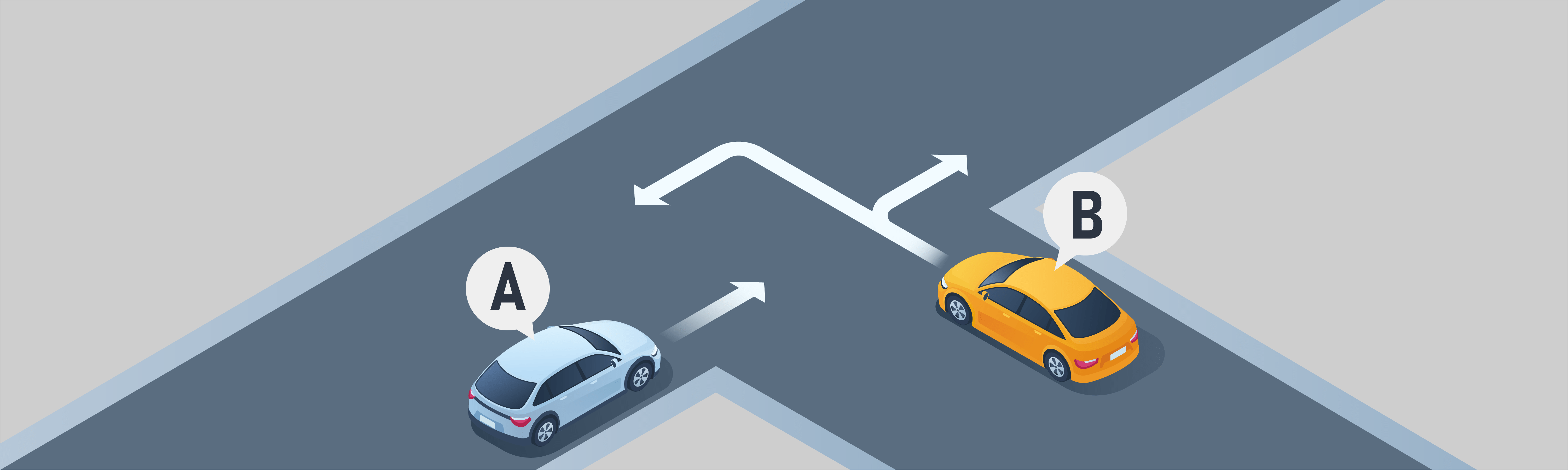 Intersections - Qui doit céder le passage à l’autre dans la situation ci-dessous ?