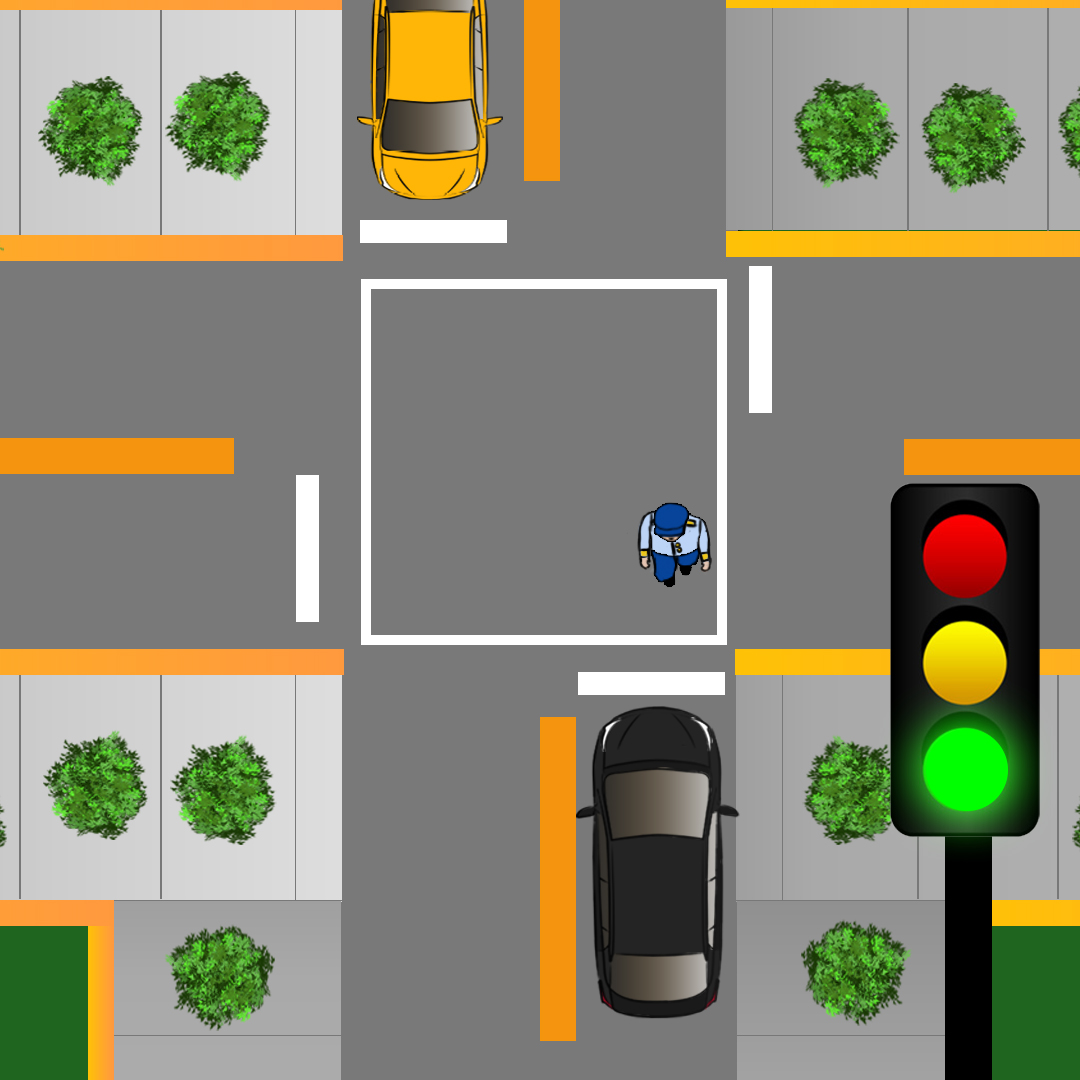 Test 1 - si vous êtes à un feu vert, qui a la priorité initiale ?