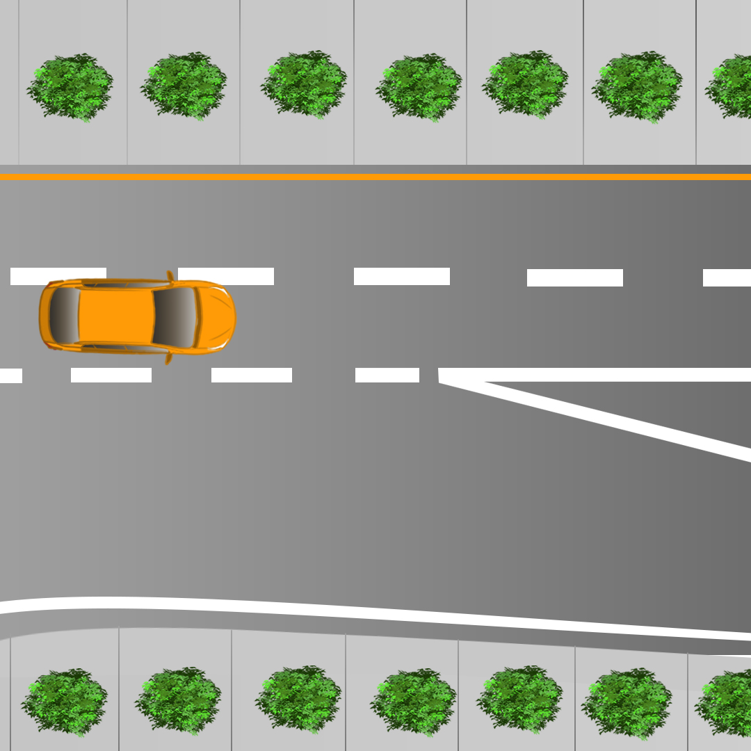 Test 8 - Qu'indiquent les lignes de continuité sur le côté droit de la voie sur laquelle vous roulez ?