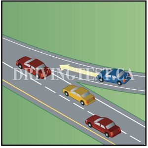 Test 7 - If you are about to enter a highway, what do you have to do?
