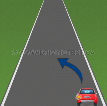 Test 2 - Quelle est la première étape pour effectuer un virage en trois points sur une autoroute ?