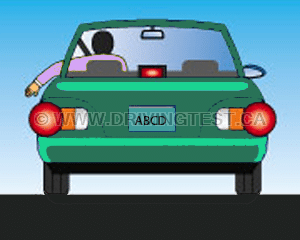 Test 2 - Que devez-vous utiliser pour signaler votre intention de ralentir ou d'arrêter les feux de signalisation de votre véhicule qui ne fonctionnent pas ?