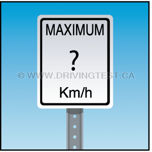 Test 4 - Quelle est la limite de vitesse sur les autoroutes pavées autres que la Transcanadienne ?