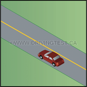 Test 1 - Si vous êtes surpris en train de conduire sur le côté gauche du centre de la route, combien de points d'inaptitude seront inscrits sur votre permis ?