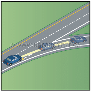 Test 4 - When should you slow down when you are exiting a freeway?
