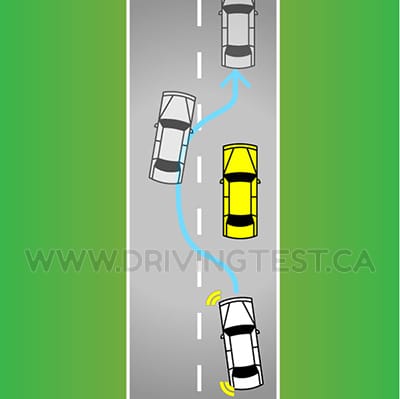 Test 1 - What are you prohibited from doing while being passed by another vehicle?
